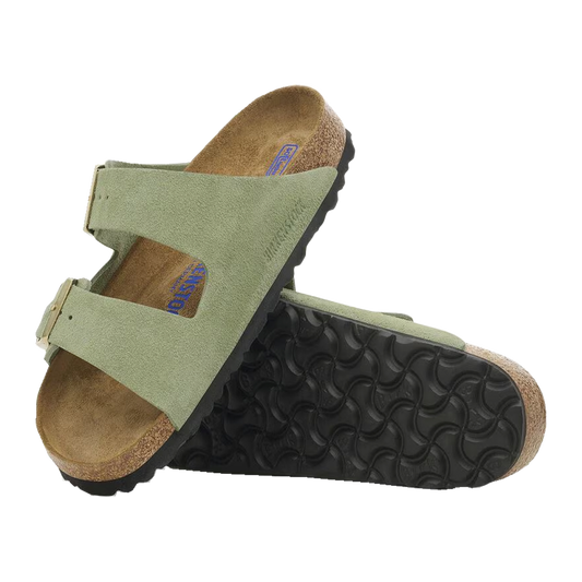 Arizona Soft Footbed Suede Leather Green Tea Narrow Fit