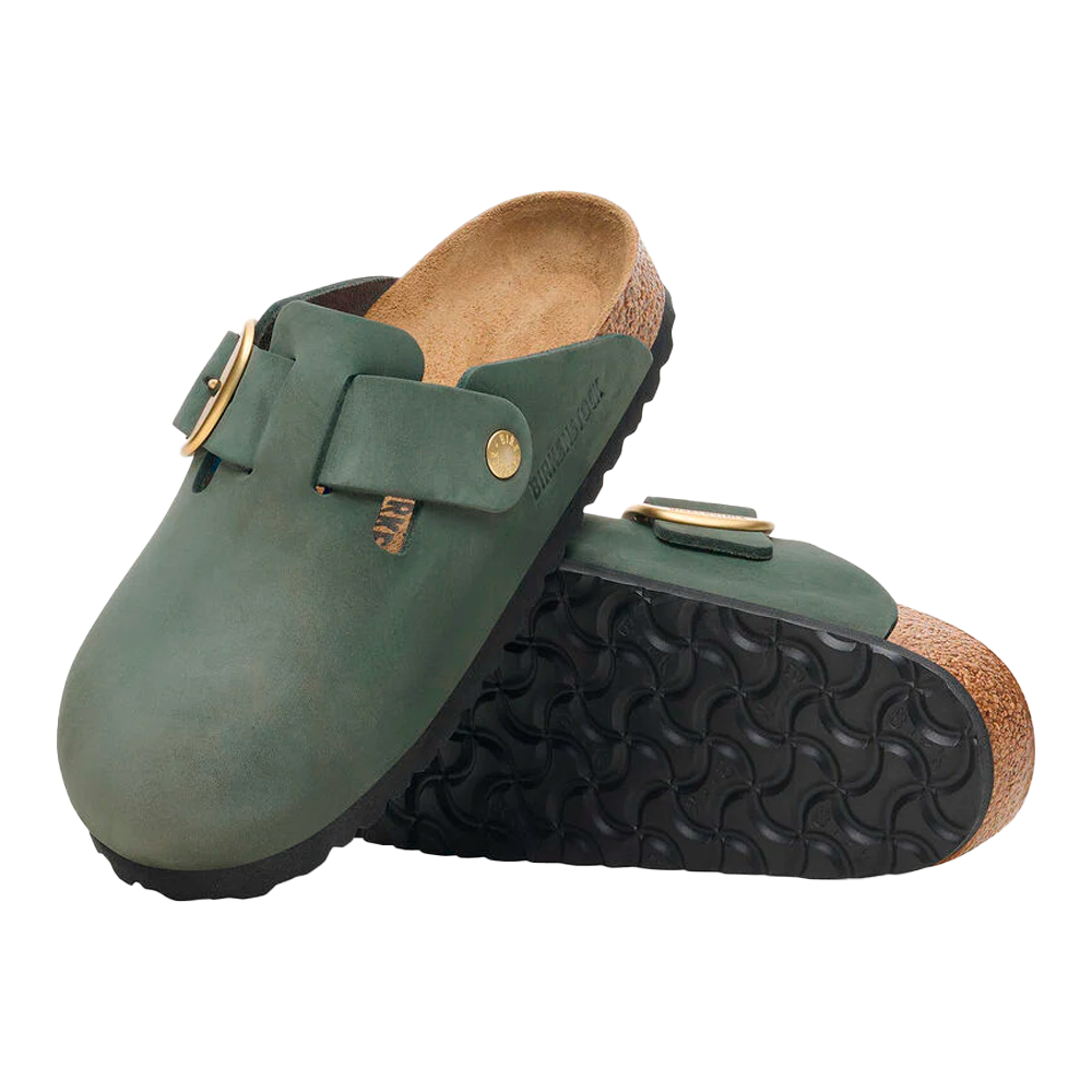 Boston Big Buckle Nubuck Leather Thyme Narrow Fit