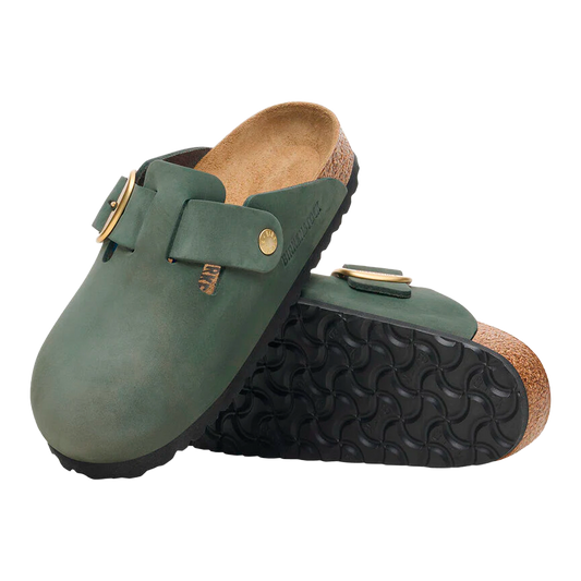 Boston Big Buckle Nubuck Leather Thyme Narrow Fit