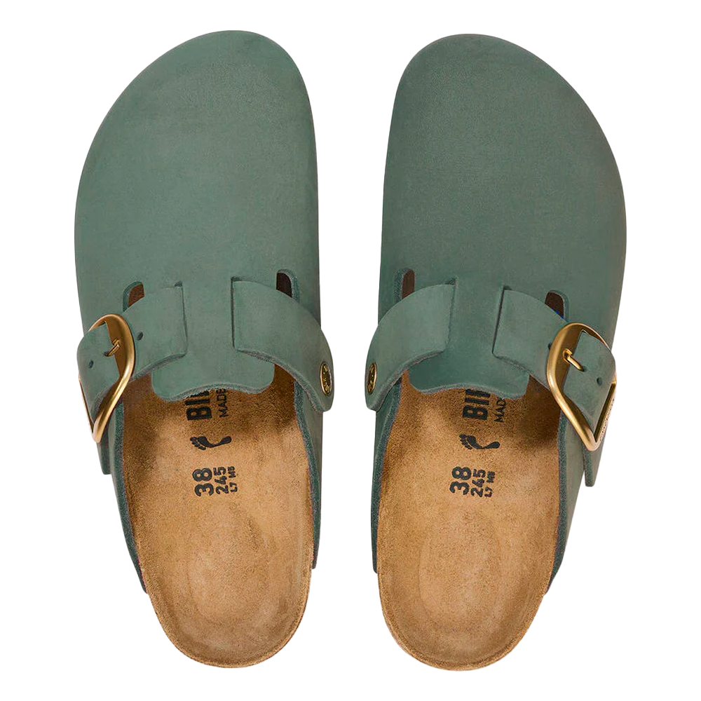 Boston Big Buckle Nubuck Leather Thyme Narrow Fit