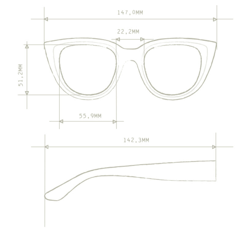Lentes de Sol para Mujer Silvia Azul Oscuro Okkia