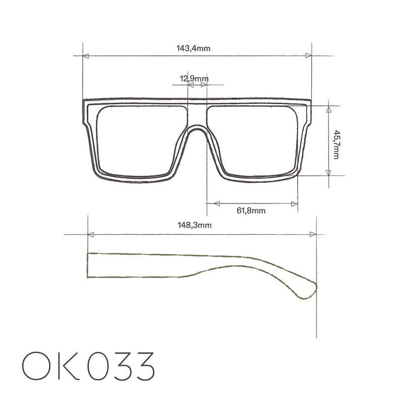 Lentes de Sol Unisex Tokyo Marrón Okkia