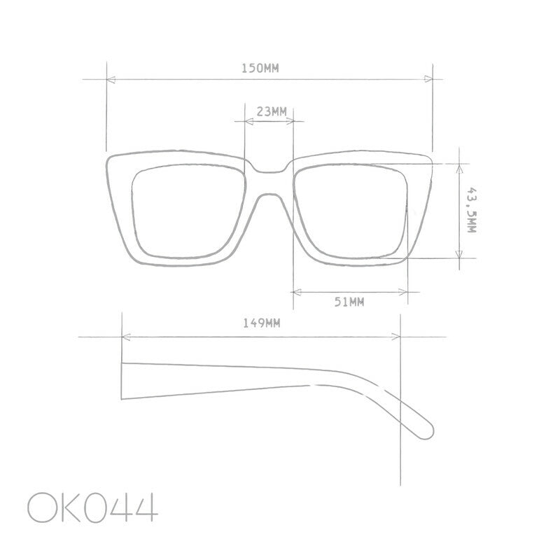 Lentes de Sol para Mujer Elba Marrón y Azul Okkia