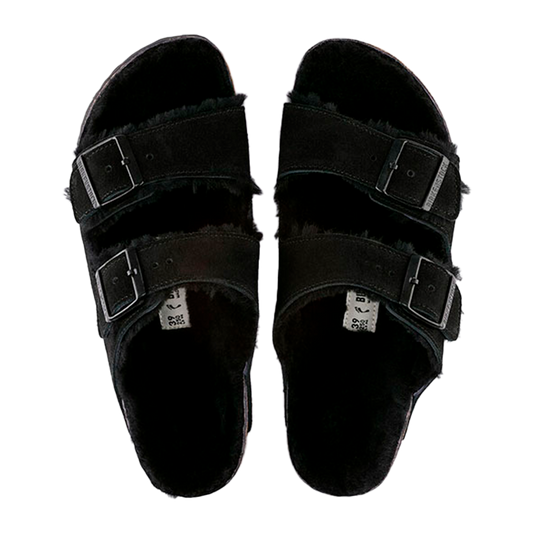 Arizona Shearling Suede Leather Leve Black