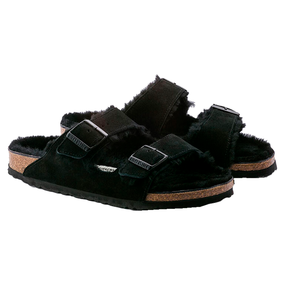 Arizona Shearling Suede Leather Leve Black