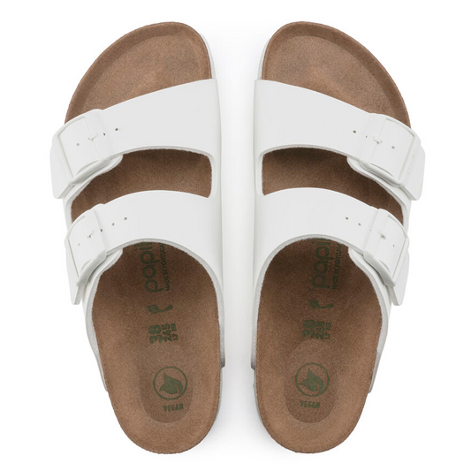 Arizona Platform Vegan Birko Flor White Narrow Fit