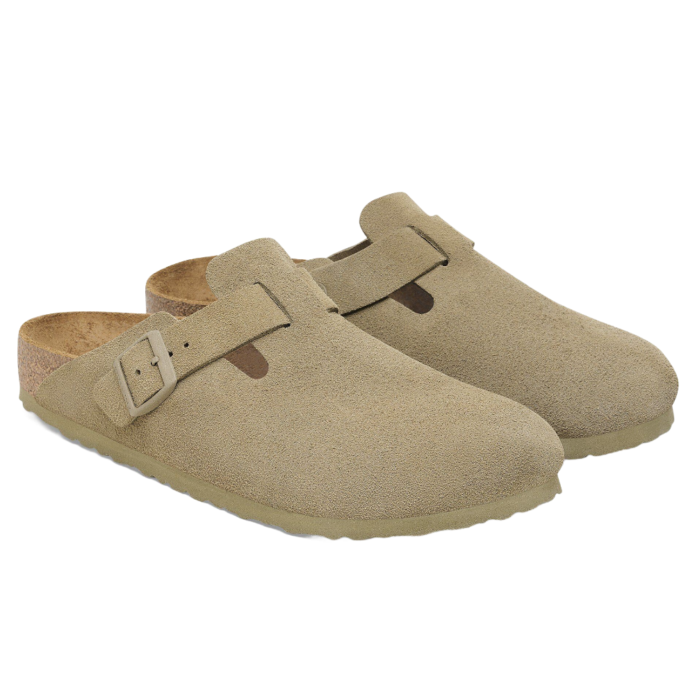 Boston Suede Leather Faded Khaki Regular Fit