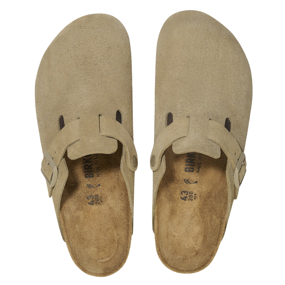 Boston Suede Leather Faded Khaki Regular Fit