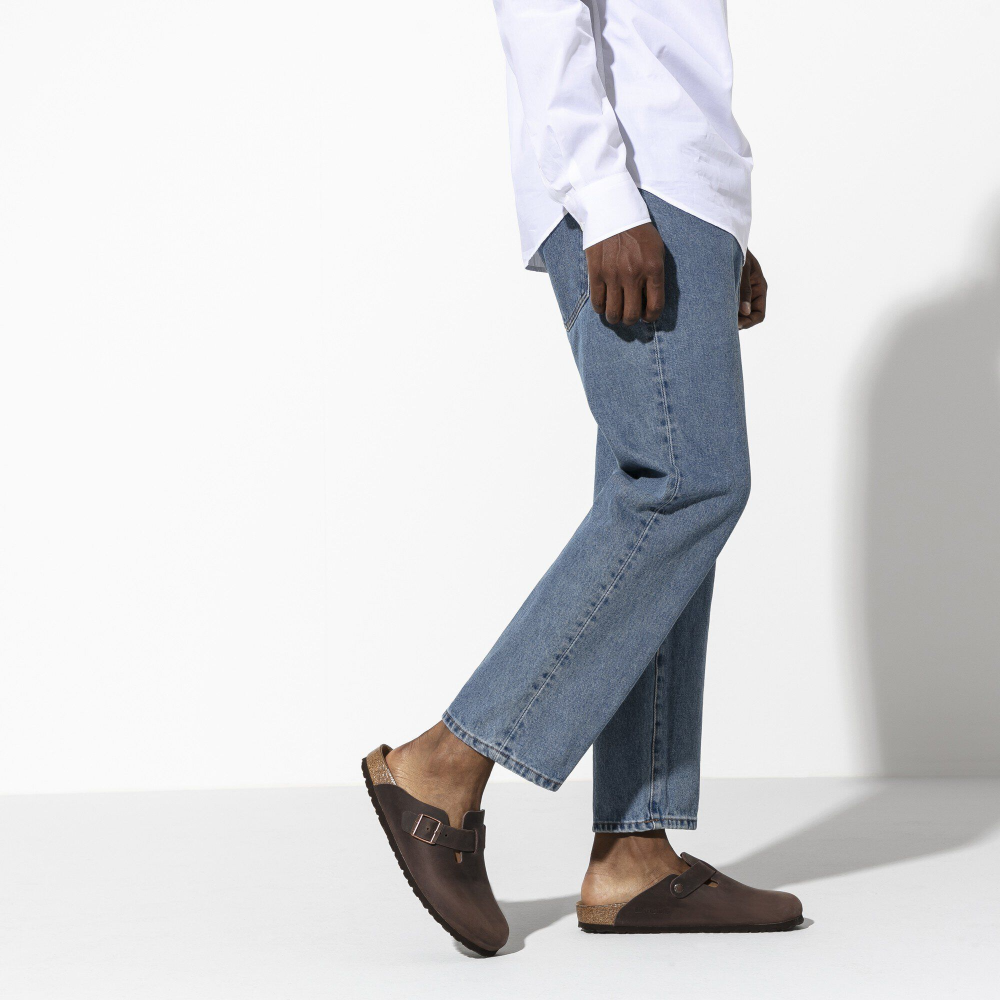 Boston Soft Footbed Oiled Leather Habana Narrow Fit