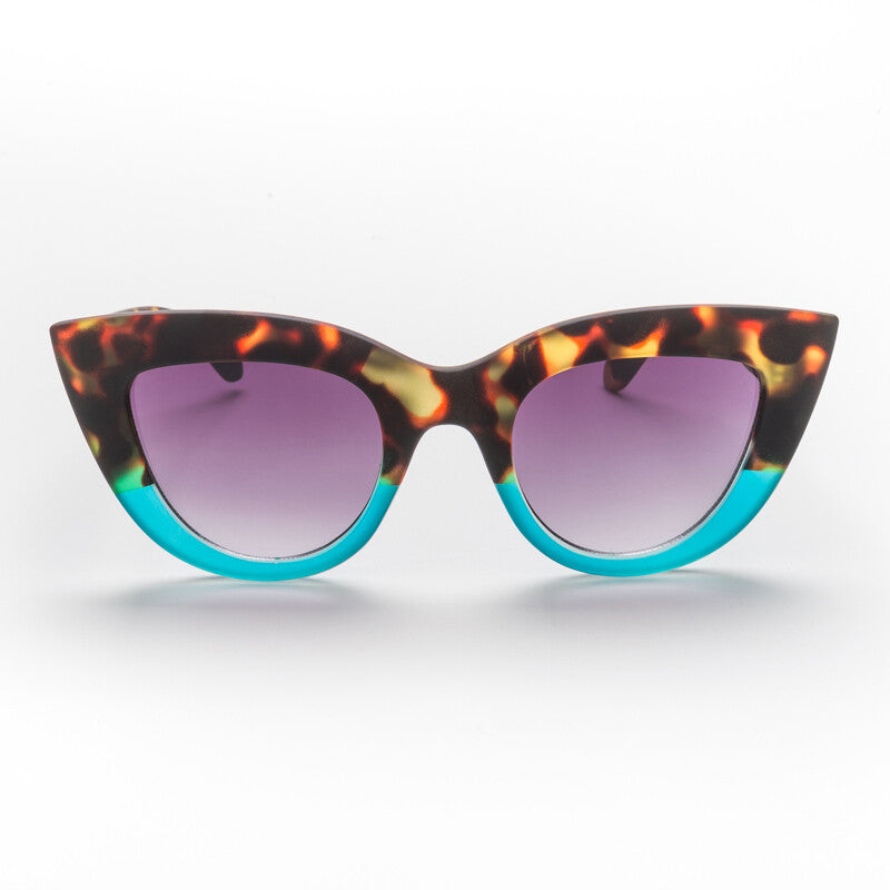 Lentes de Sol para Mujer Claudia Marrón y Azul Okkia