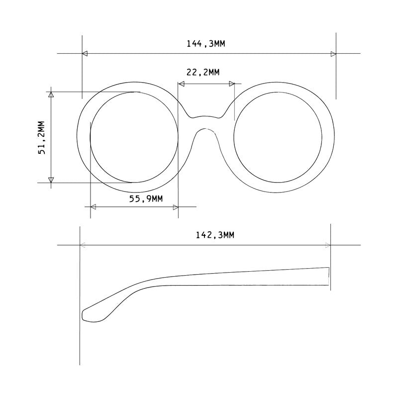 Lentes de Sol para Mujer Monica Marrón y Azul Okkia