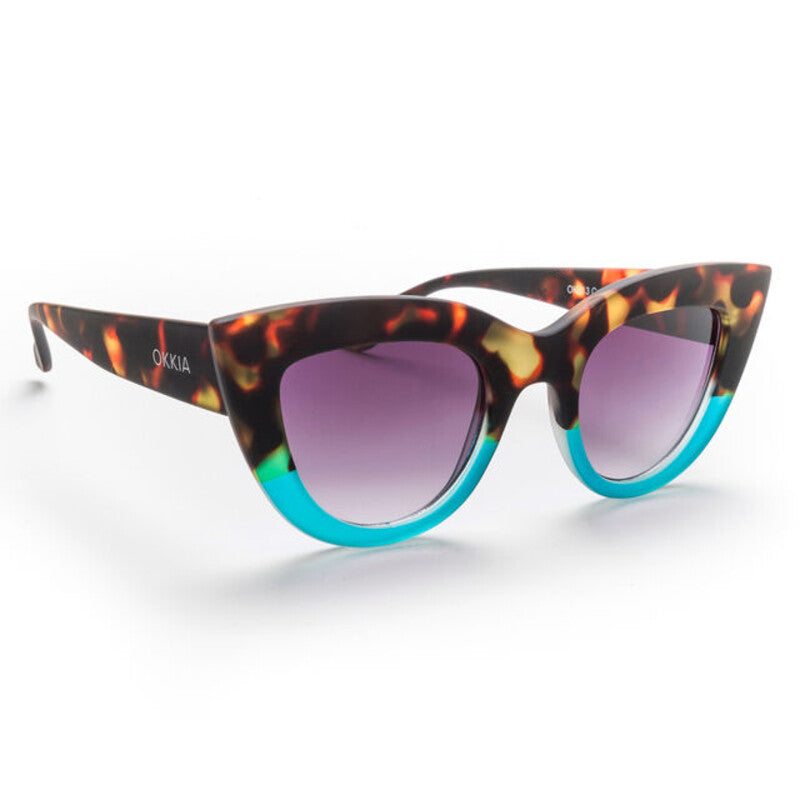 Lentes de Sol para Mujer Claudia Marrón y Azul Okkia
