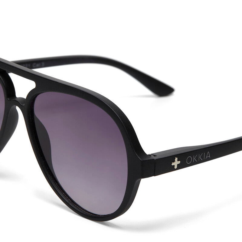 Lentes de Sol Unisex Alessio Negro Okkia