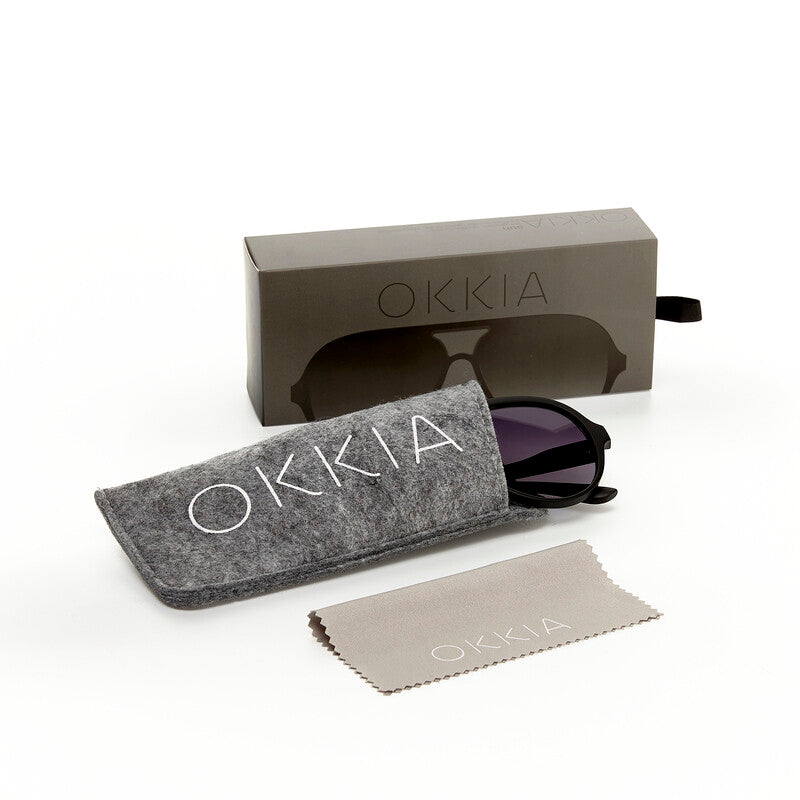 Lentes de Sol Unisex Alessio Negro Okkia