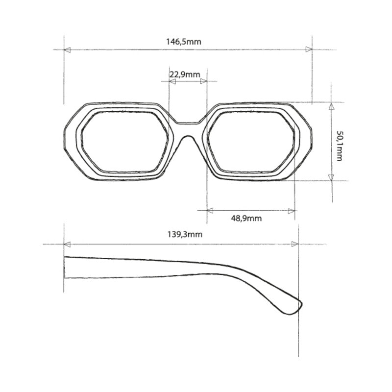 Lentes de Sol Unisex Andrea Marrón Okkia