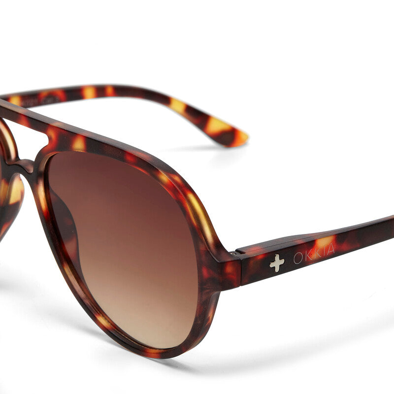 Lentes de Sol Unisex Alessio Marrón Okkia
