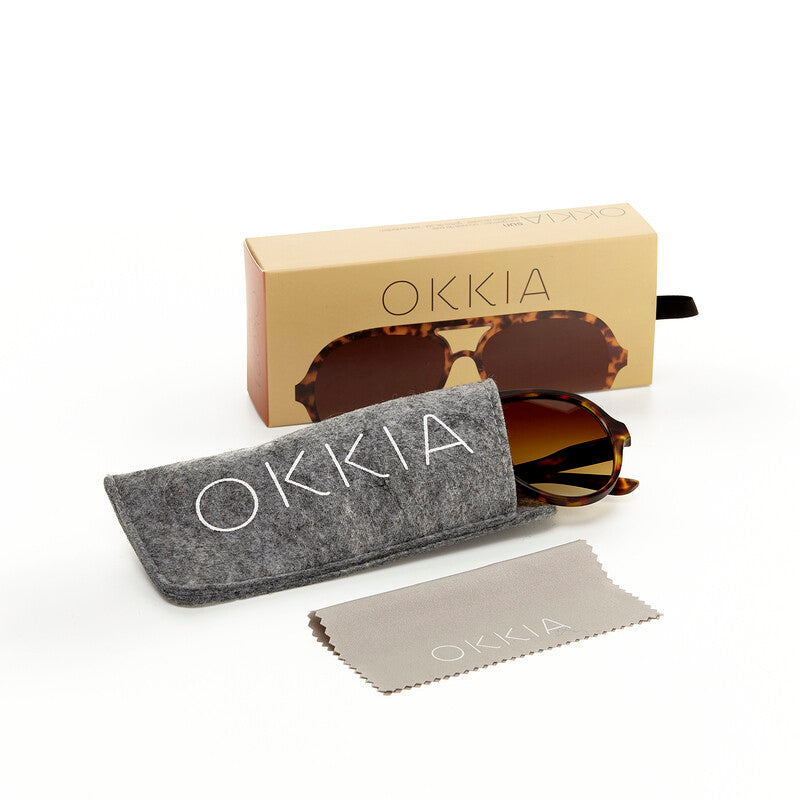 Lentes de Sol Unisex Alessio Marrón Okkia