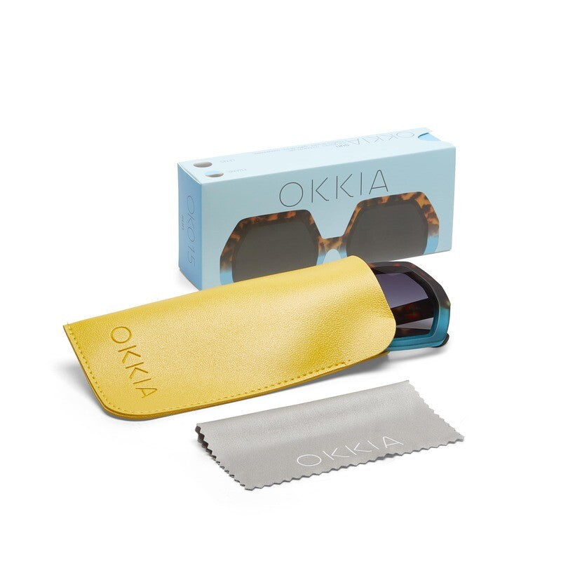 Lentes de Sol para Mujer Emma Marrón y Azul Okkia