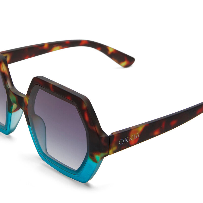 Lentes de Sol para Mujer Emma Marrón y Azul Okkia