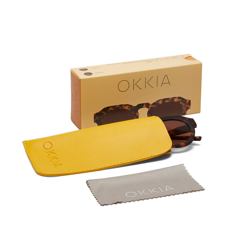 Lentes de Sol Unisex Zeno Marrón Okkia