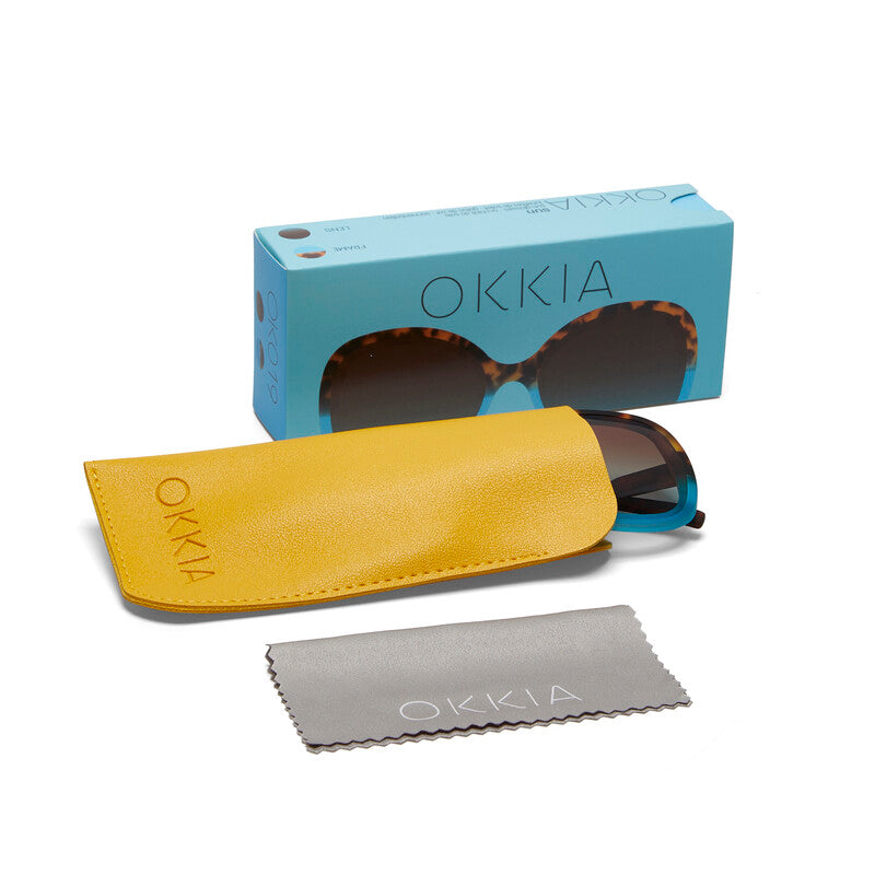 Lentes de Sol para Mujer Anna Marrón y Azul Okkia