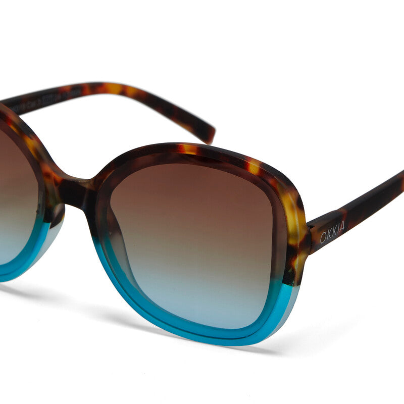 Lentes de Sol para Mujer Anna Marrón y Azul Okkia