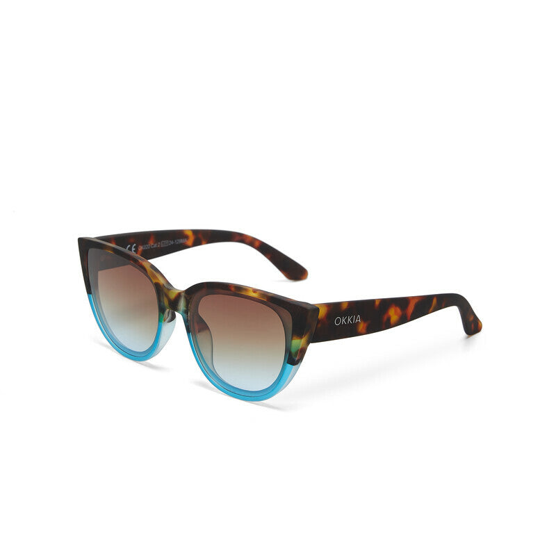 Lentes de Sol para Mujer Silvia Marrón y Azul Okkia