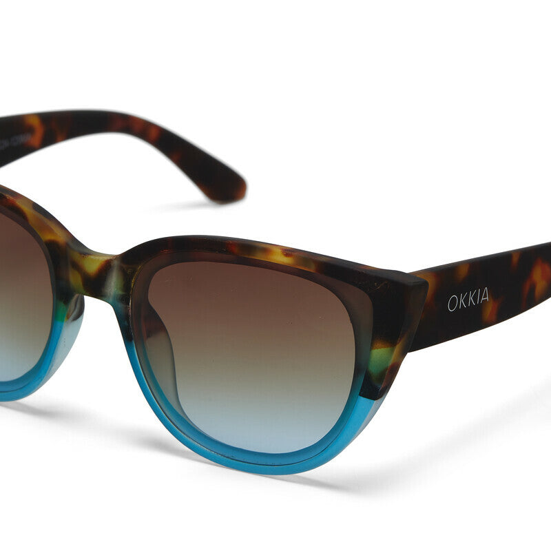 Lentes de Sol para Mujer Silvia Marrón y Azul Okkia