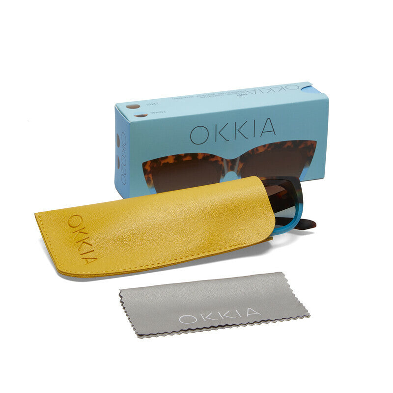 Lentes de Sol para Mujer Silvia Marrón y Azul Okkia