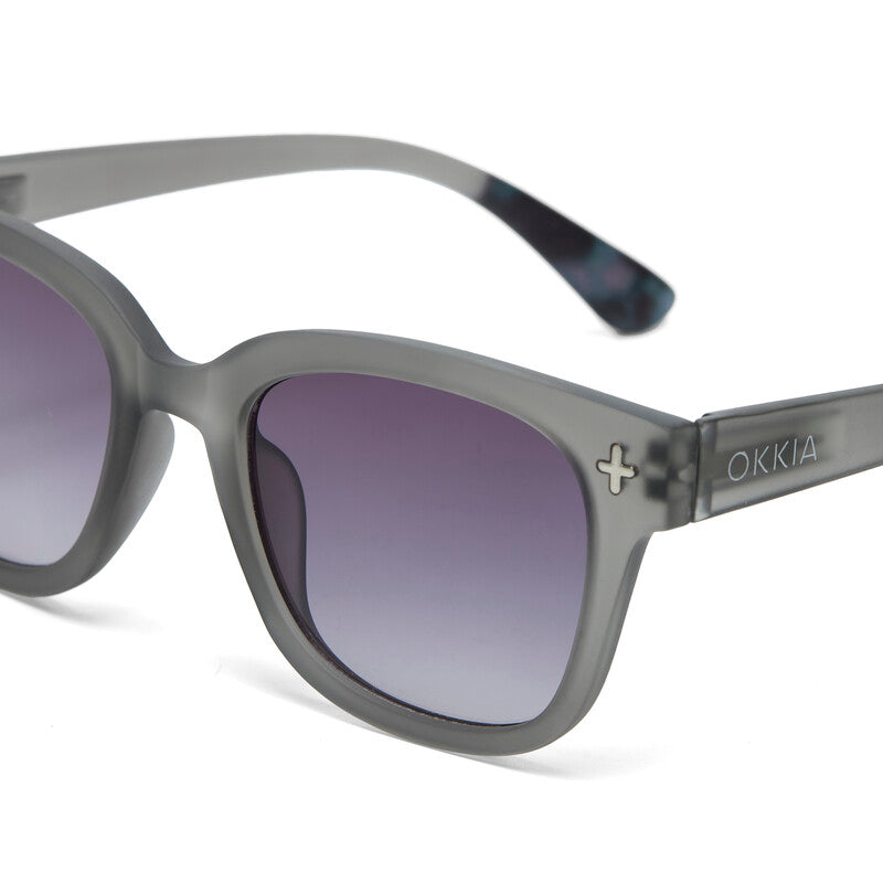 Lentes de Sol Unisex Giovanni Gris y Negro Okkia