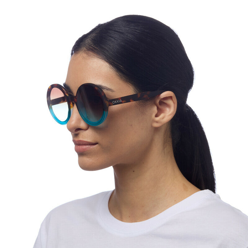 Lentes de Sol para Mujer Monica Marrón y Azul Okkia