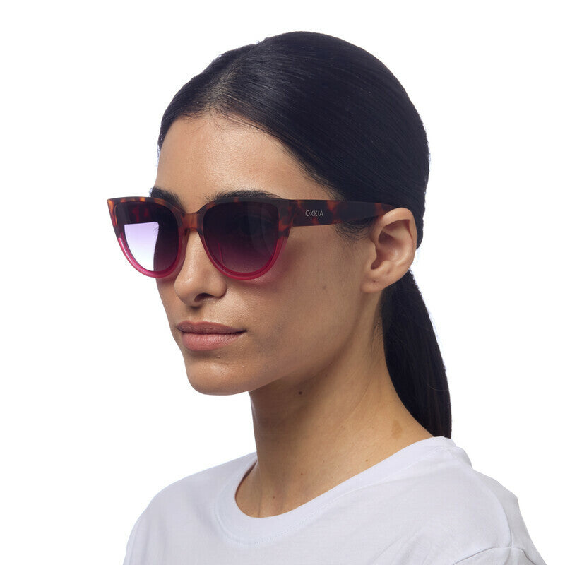 Lentes de Sol para Mujer Silvia Havana Rosa y Negro Okkia