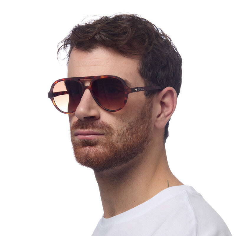 Lentes de Sol Unisex Alessio Marrón Okkia
