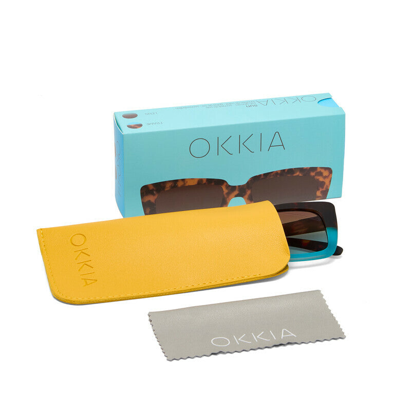 Lentes de Sol para Mujer Elba Marrón y Azul Okkia