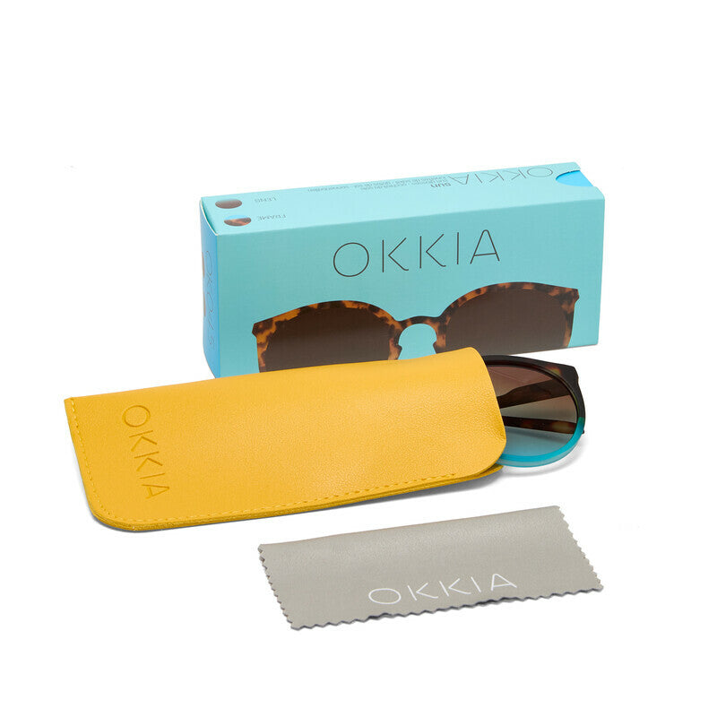 Lentes de Sol para Mujer Berlino Marrón y Azul Okkia