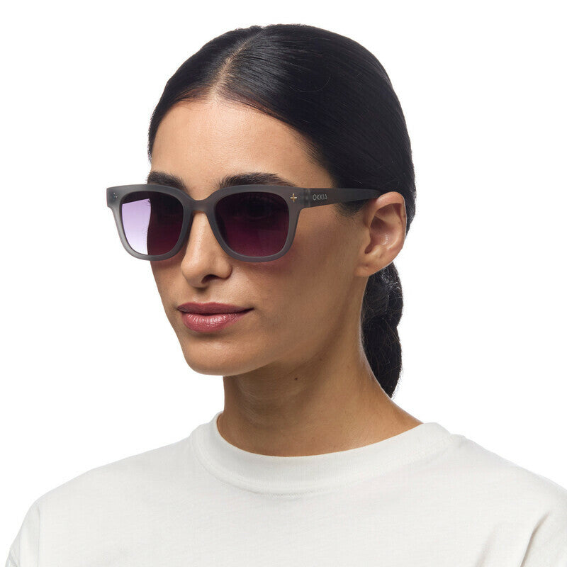 Lentes de Sol Unisex Giovanni Gris y Negro Okkia
