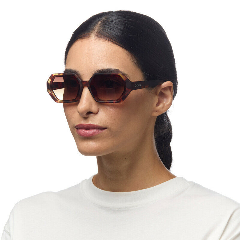 Lentes de Sol Unisex Andrea Marrón Okkia