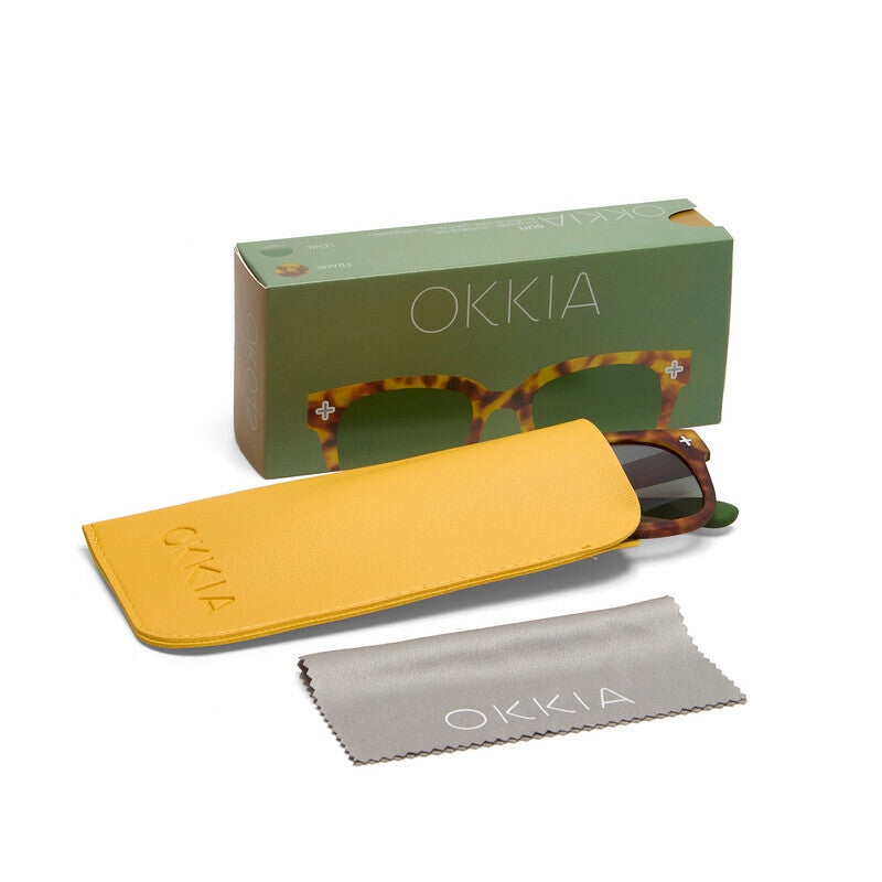 Lentes de Sol Unisex Giovanni Havana y Verde Okkia
