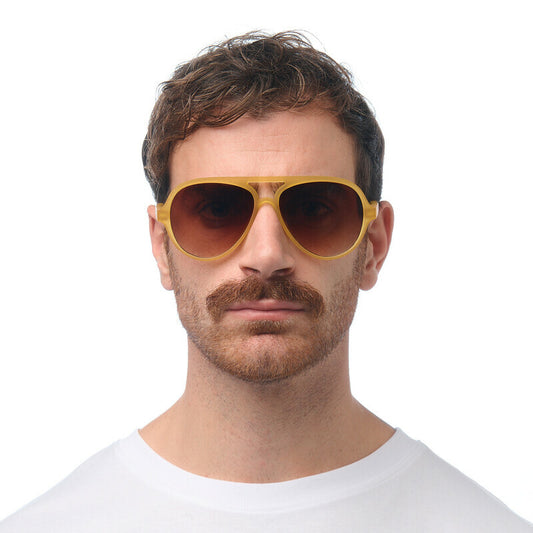 Lentes de Sol Unisex Alessio Amarillo y Marrón Okkia
