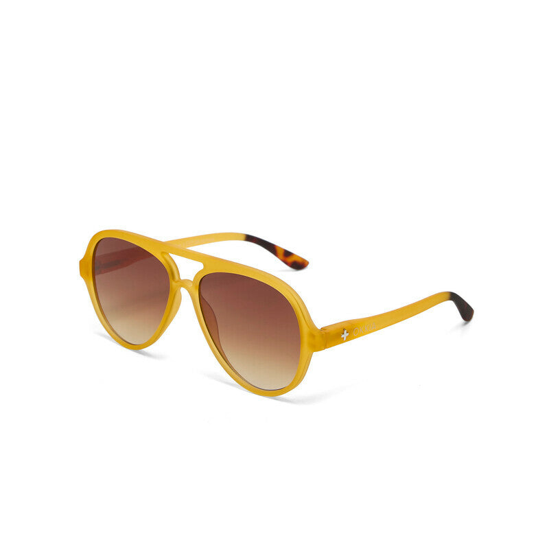 Lentes de Sol Unisex Alessio Amarillo y Marrón Okkia
