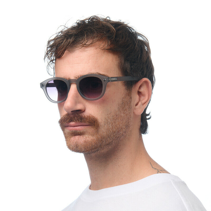 Lentes de Sol Unisex Milano Gris y Negro Okkia