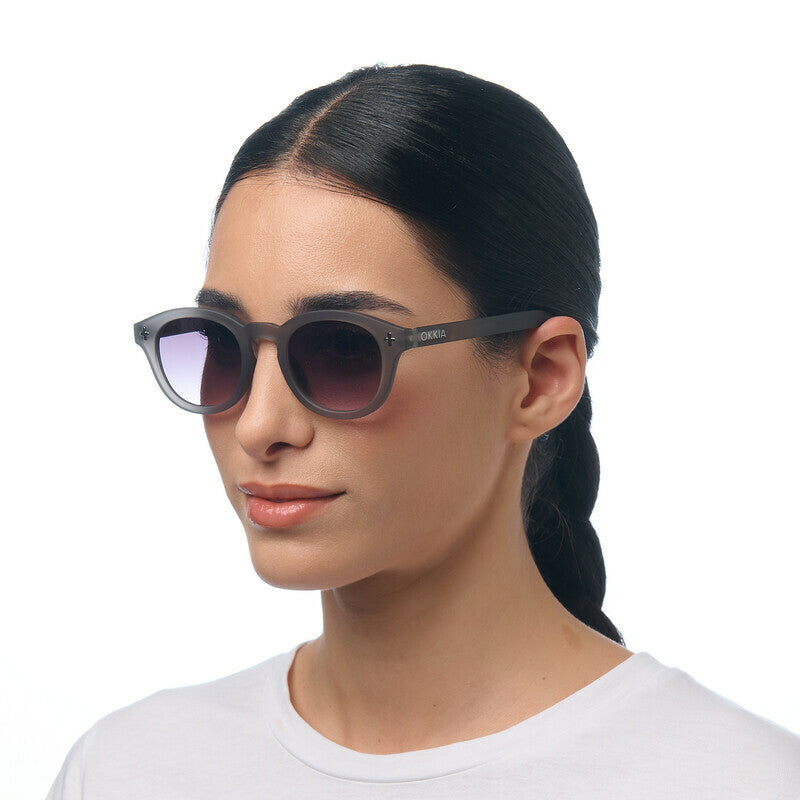 Lentes de Sol Unisex Milano Gris y Negro Okkia