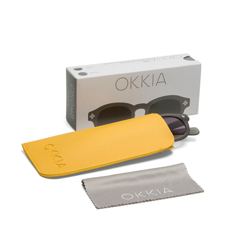Lentes de Sol Unisex Milano Gris y Negro Okkia