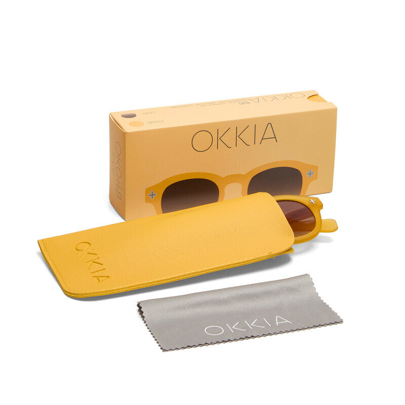 Lentes de Sol Unisex Milano Amarillo y Marrón Okkia