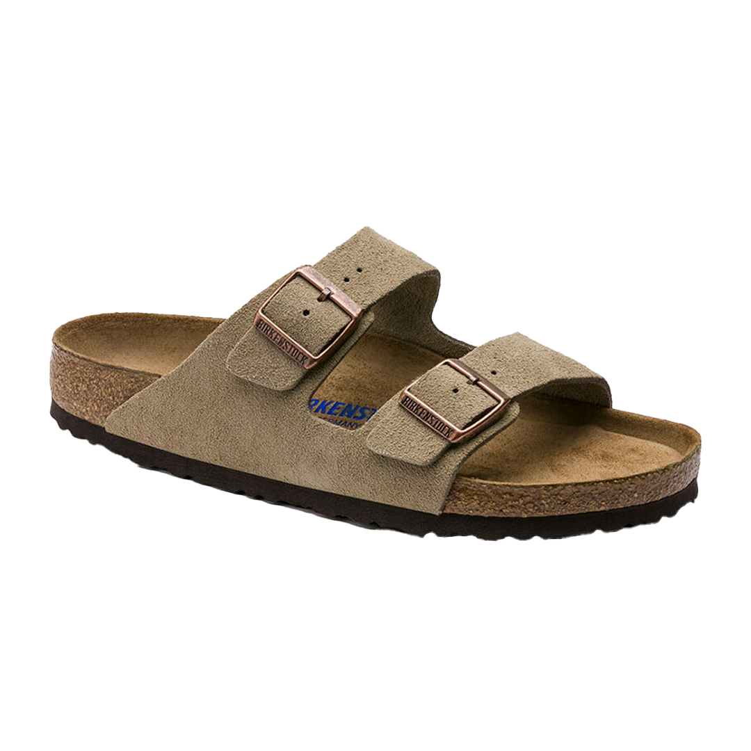 Arizona Soft Footbed Suede Leather Taupe Narrow fit
