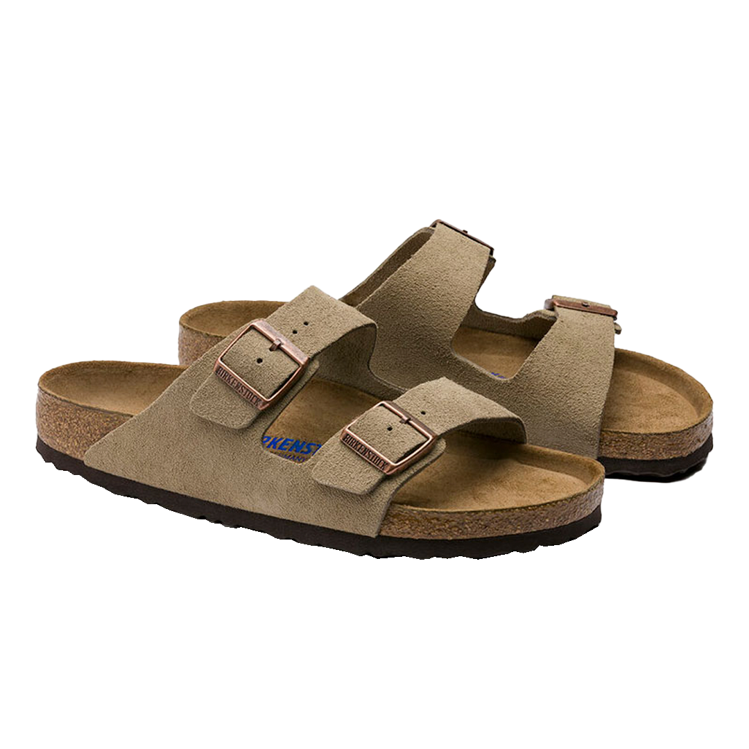 Arizona Soft Footbed Suede Leather Taupe Narrow fit