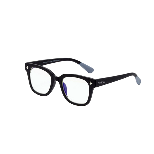 Lentes Anti Luz Azul Unisex Giovanni Negro y Gris Okkia