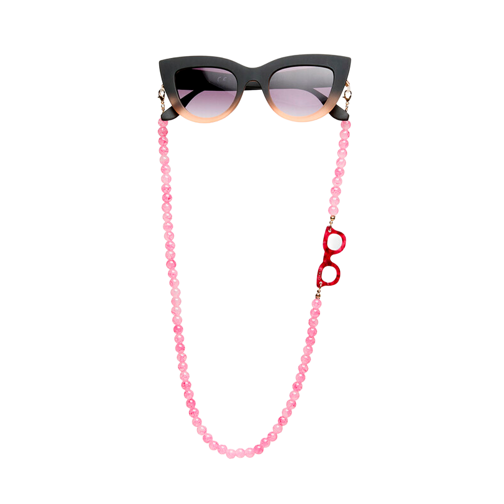 Colgante para Lentes Sphère Colorées Rose Quartz Okkia