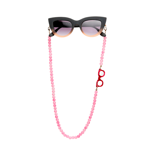 Colgante para Lentes Sphère Colorées Rose Quartz Okkia