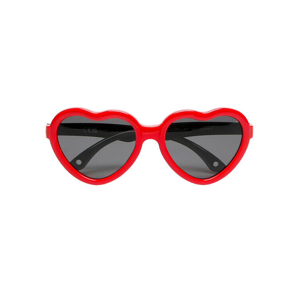 Lentes de Sol Niños Heart Black/Red Okkia